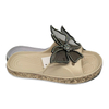 Women's EVA Slippers Shining Colorful Soles Sandal Summer Solid Color Slippers with Butterfly Decoration
