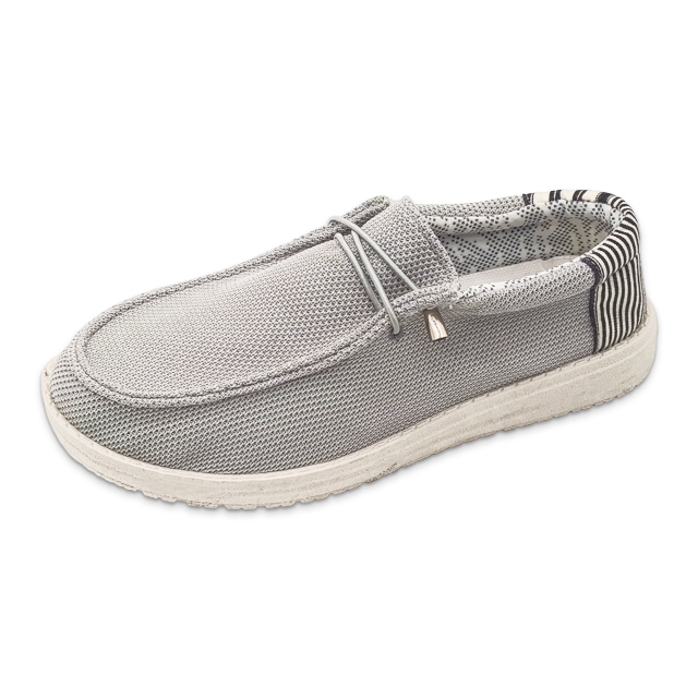 Flying Knitting Soft Sole Mens Loafer Shoes Solid Color Casual Simple Mature Style Gentleman Retro
