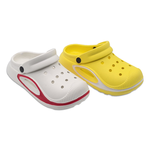 Waterproof Summer Beach Shoes Childrens EVA Sandals Double Tone Color without Decoration Casual Slipper Clogs For Kids