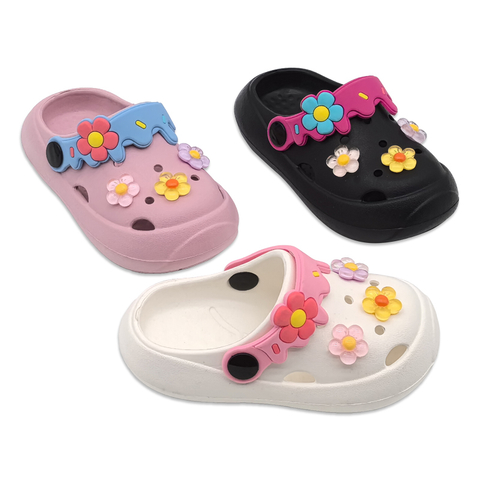 Children's EVA Shoes Comfortable Non-slip with Flowers Decoration Sandals for Girls Ashion Cute Kids Sandals