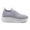 Women's Knit Upper Casual Shoes with PVC Injection Outsole Solid Color Thick Soled Shoes