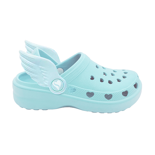 Women’s Slippers EVA Shoes Heart-shaped Hole Garden Shoes Decorate with Wings Cute And Fashionable