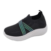 Children's Injection Shoes Flying Knitted Mesh Girls Casual Walking Shoes With Thick Soled