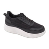 Women's Injection Sneaker Print Shoes with Lace-up Platform Thick Soled Walking Shoes