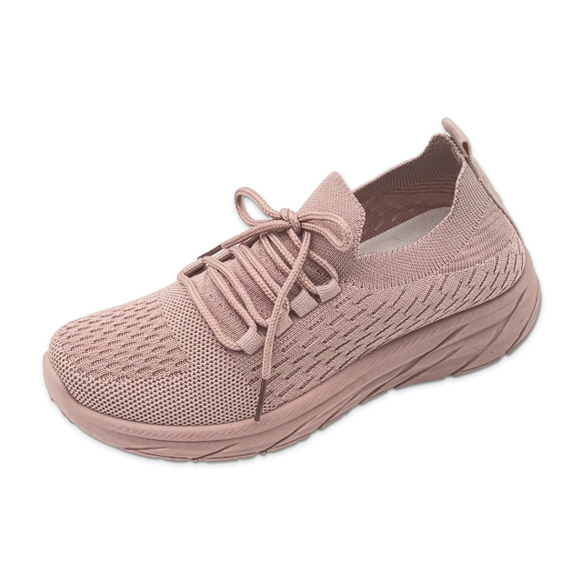 Injection Shoes for Women Lace Up Shoes Performance Solid Color Walking Sneakers