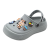 Women's EVA Classic Thick Soled Round Toe Shoes Garden Shoes With Labubu Decoration