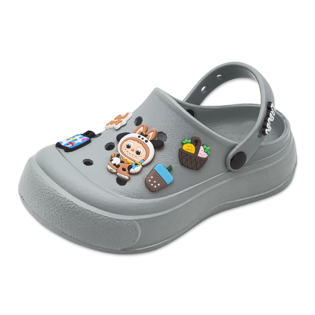 Women's EVA Classic Thick Soled Round Toe Shoes Garden Shoes With Labubu Decoration