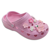 Slippers EVA Clogs Shoes for Women Garden Shoes Heart Shaped Design with Cherry Blossom Decoration on The Shoe Upper