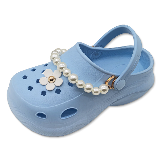 Children's EVA Shoes Beach Sandals For Girls Fashion Sandals with Pearl Chain