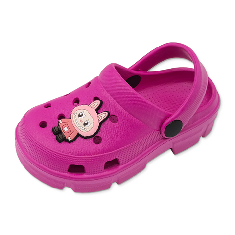 Kid’s EVA Shoes Cute Garden Shoes Baby Girls Solid Color Outdoor Sandals Slippers With Shoe Upper Decoration