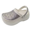 Women’s Eva Shoes with Thick Bottom Outdoor Summer Cute Girls Beach Slippers Full of Diamonds