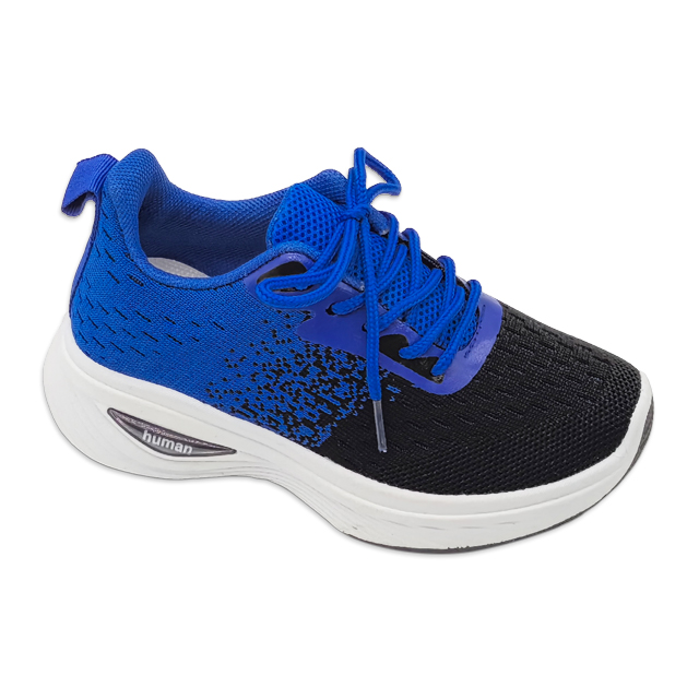Kid's Injection Shoes Knitted Outdoor Mesh Sports Soft Sole Running Shoes Pixel Style Casual Two-tone Thick Soled Shoes
