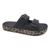 Woman's EVA Comfortable Adjustable Slip on Double Buckle Sandals Glitter Slippers For Women