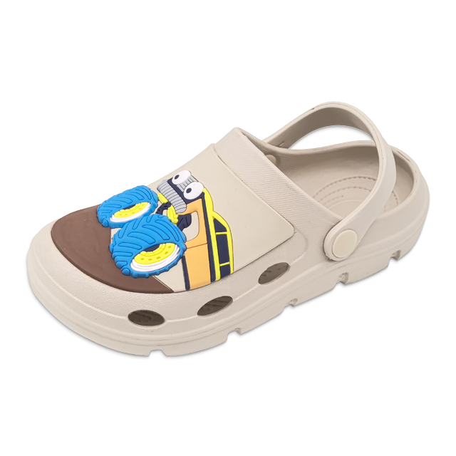 Children's EVA Shoes Solid Color Waterproof Cartoon Car Decoration Slippers