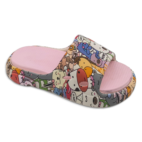 Children's EVA Slippers Cartoon Hand Drawn Illustration Decoration Home Shoes for Boys And Girls Summer Soft Indoor Outdoor Sandals