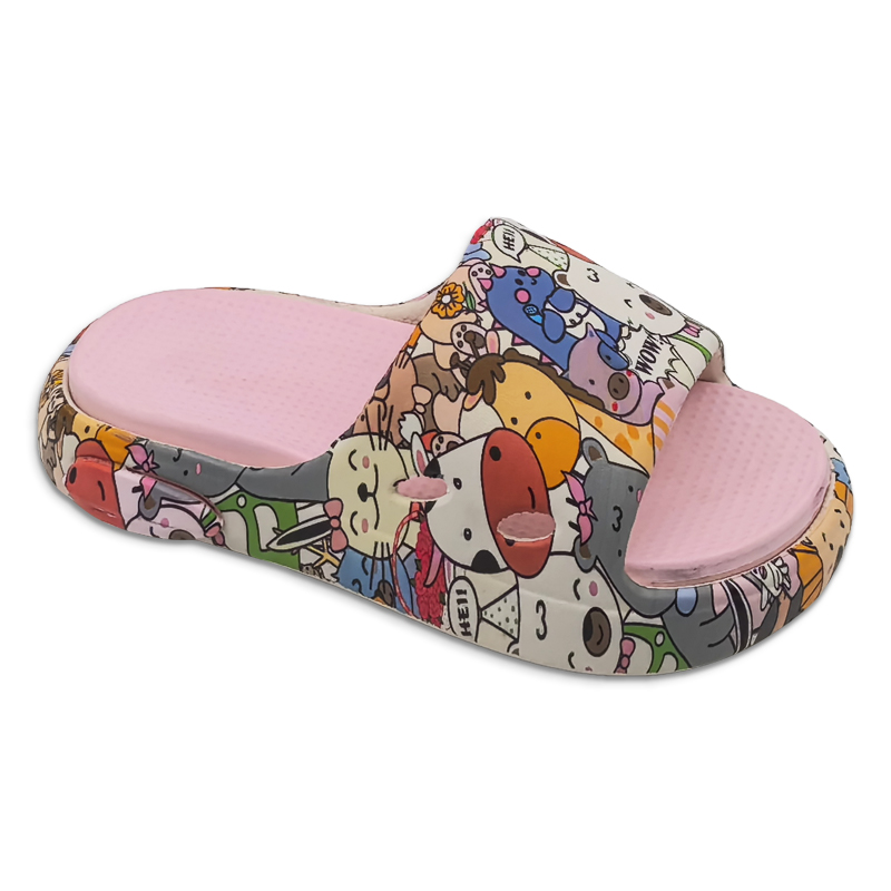 Children's EVA Slippers Cartoon Hand Drawn Illustration Decoration Home Shoes for Boys And Girls Summer Soft Indoor Outdoor Sandals