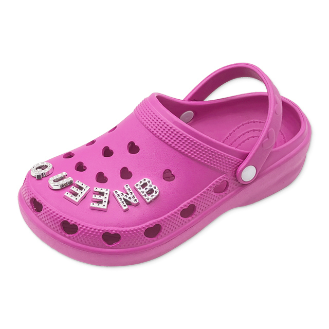 EVA Summer Sandals Women's Clogs Girls Cute Garden Shoes Outdoor with Alphabet Decorated