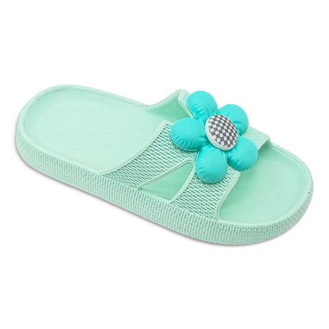 Kids EVA Slippers Cute Blue Little Flower Accessories Slippers Solid Color Home Classic For Children