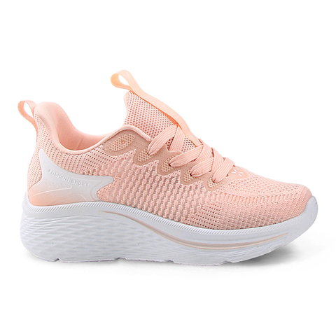 Women's Shoes Breathable Fly Weaving Running Shoes Thick Bottomed Lightweight Soft Sports Shoes for Female