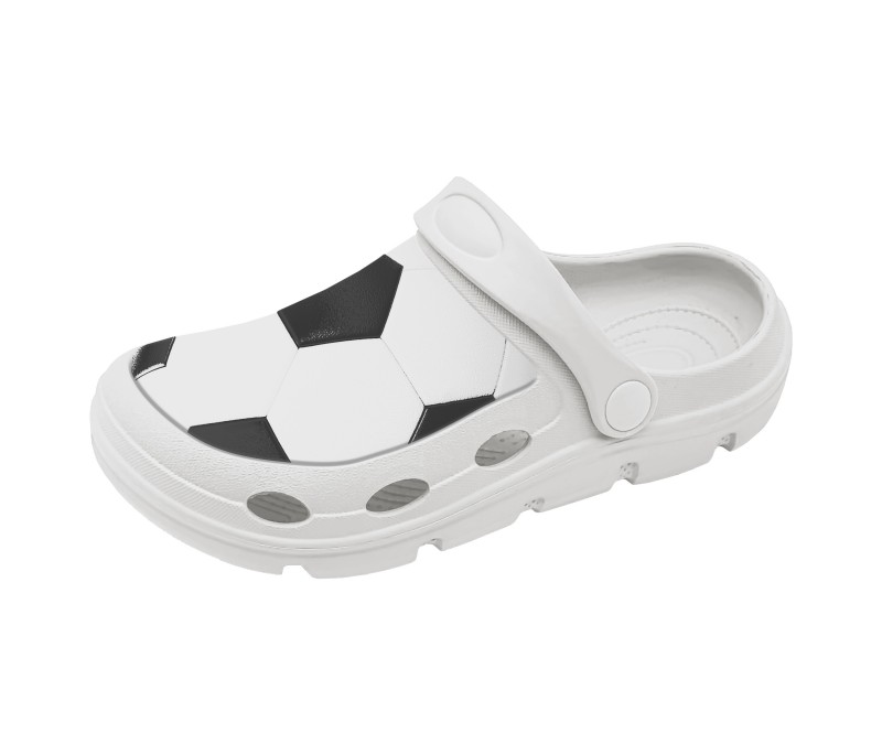 Children's EVA Shoes Solid Color Waterproof Football Decoration Slippers