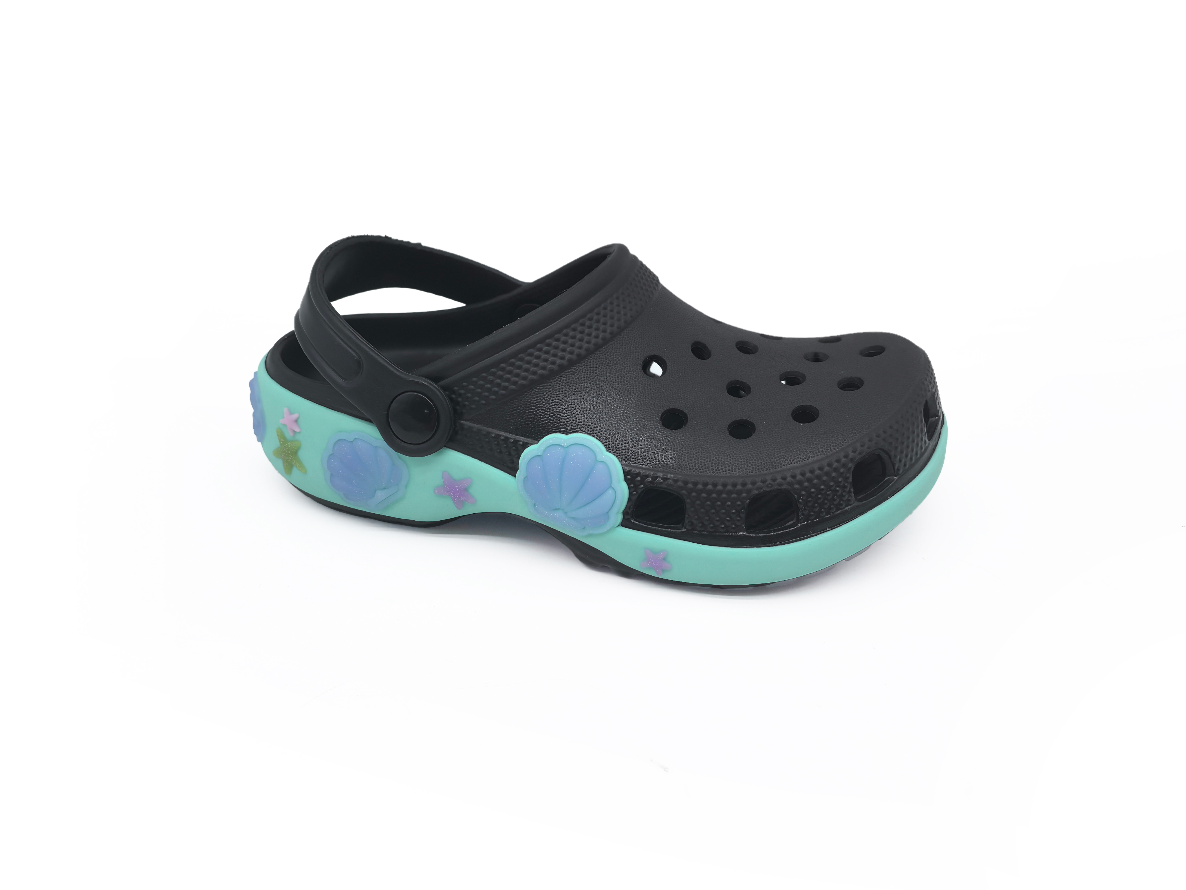 Children's EVA Solid Color Waterproof Cartoon Shell Clog Slippers