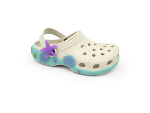 Children's EVA Solid Color Waterproof Cartoon Starfish & Shell Clog Slippers