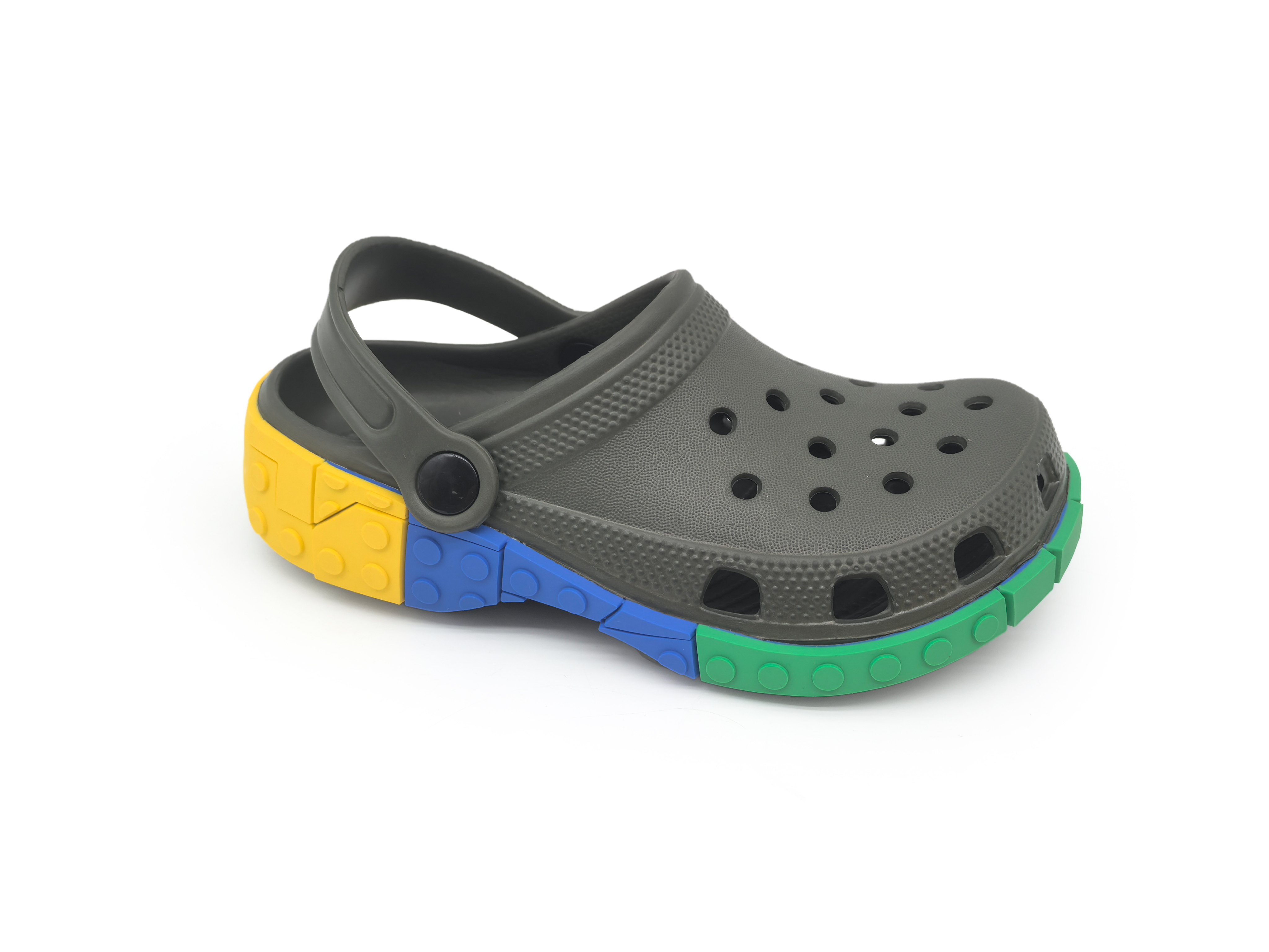 Children's EVA Solid Color-Block Waterproof Clog Slippers