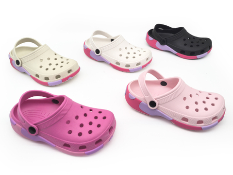 Children's EVA Solid & Color-Block Waterproof Clog Slippers
