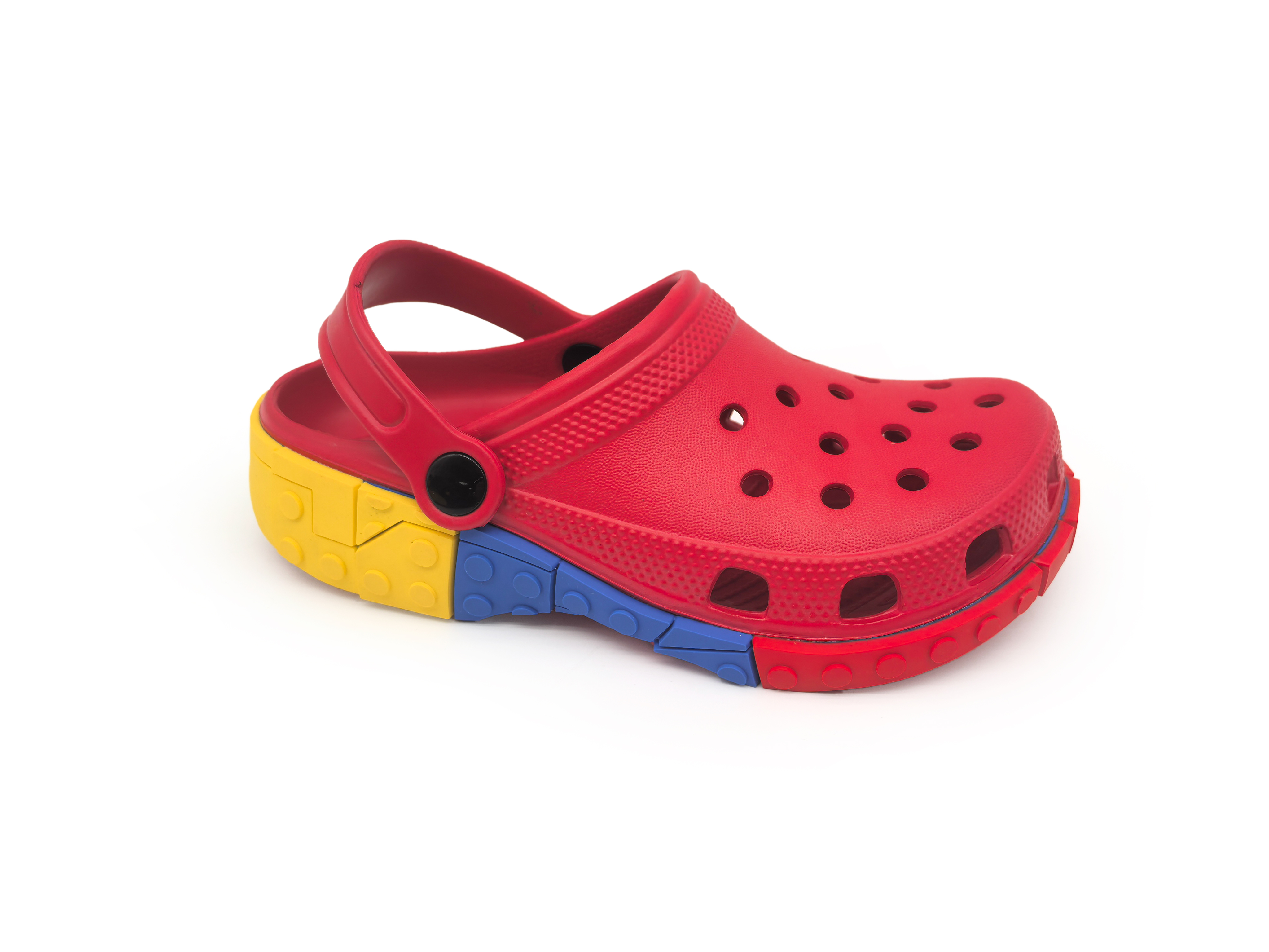 Children's EVA Solid Color-Block Waterproof Clog Slippers