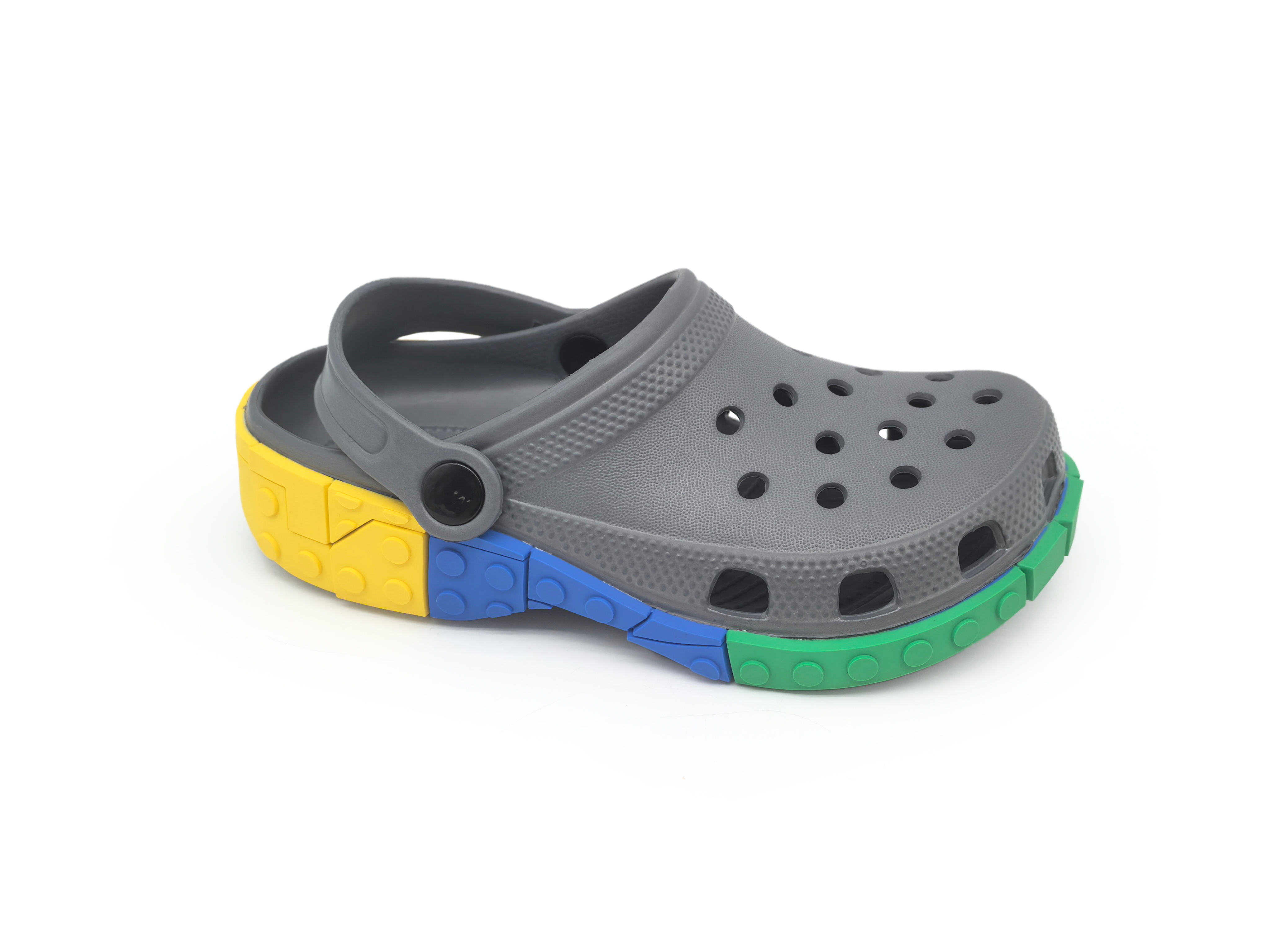 Children's EVA Solid Color-Block Waterproof Clog Slippers